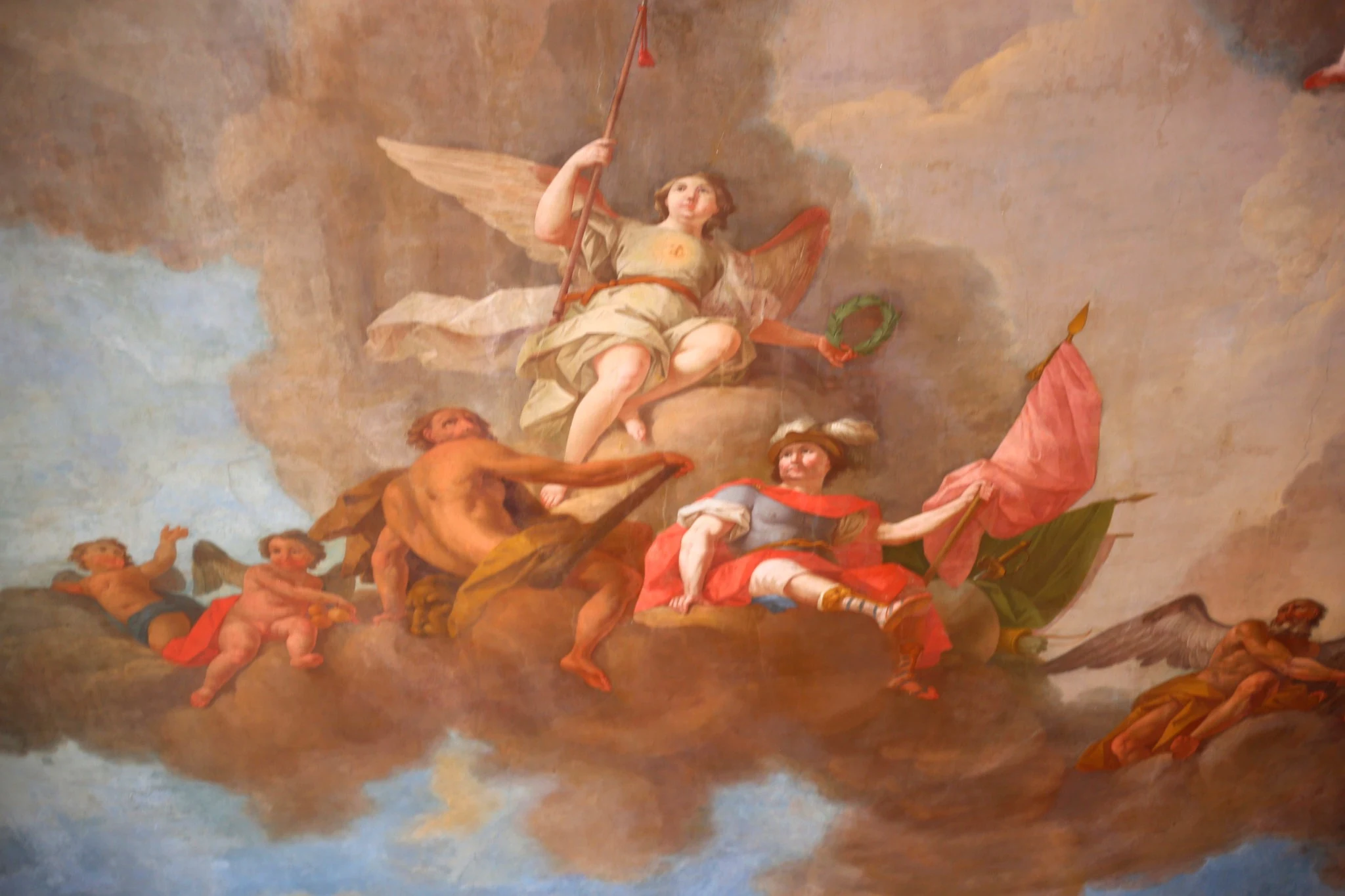 Historic ceiling artwork at Rundāle Palace Latvia